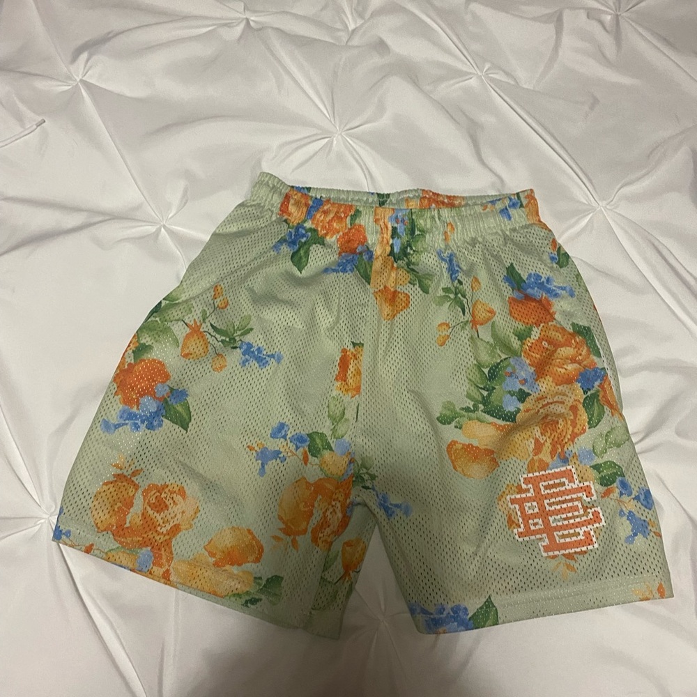 Eric Emanuel shorts size medium colors light green/orange/blue